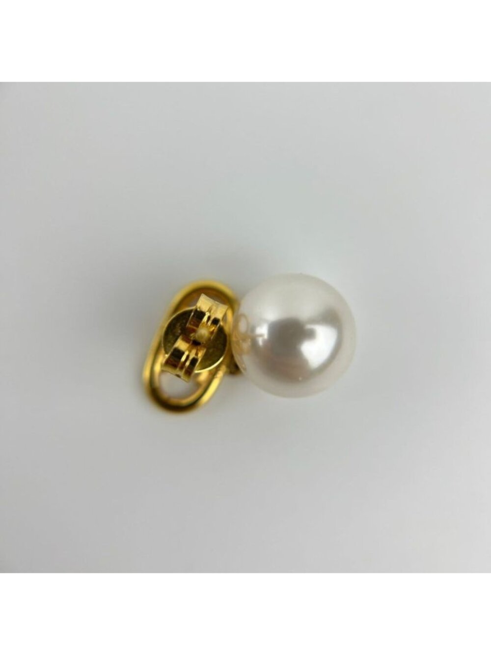 Celine Logo Triomphe Earrings Gold Vintage - Picture 15 of 16